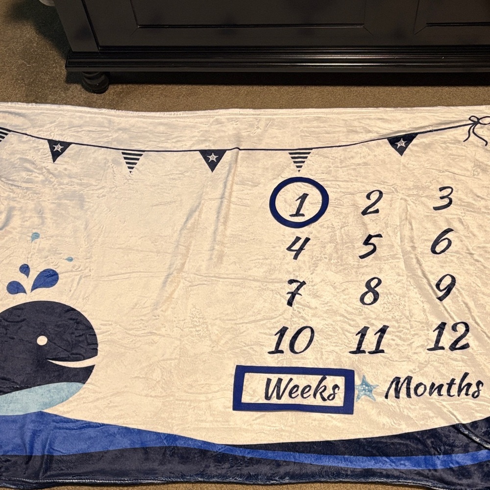 Whale Milestone Blanket